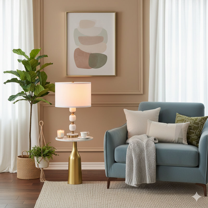 D15x26.5" Table Lamp (Lamp Shade Assembly Required)