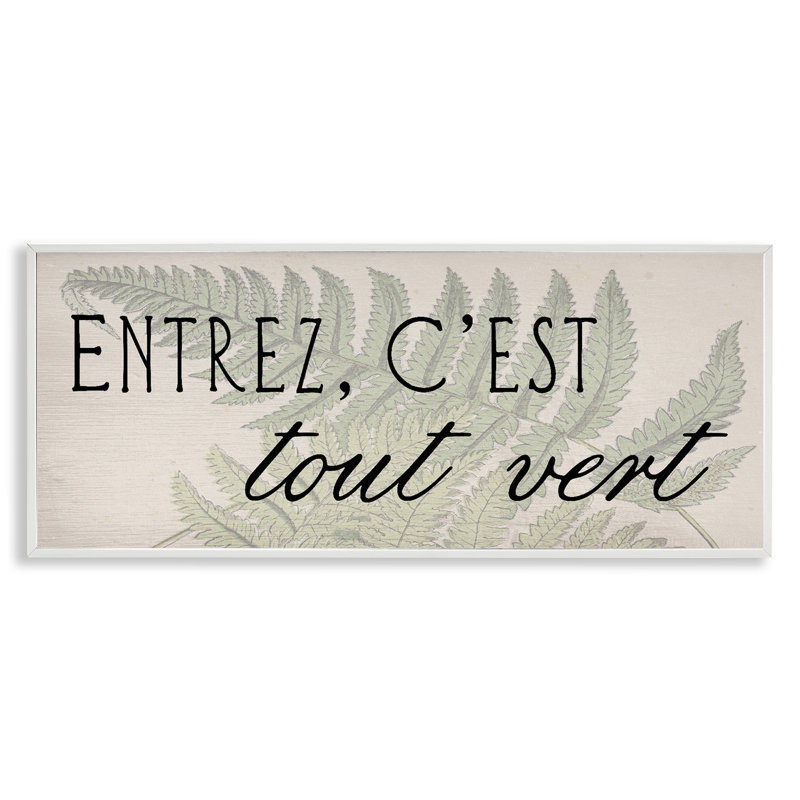 Giclée encadrée «French It's All Green» par Lil 'Rue, H 13 po x l 30 po, Estampe numérique encadrée blanc bord de mer