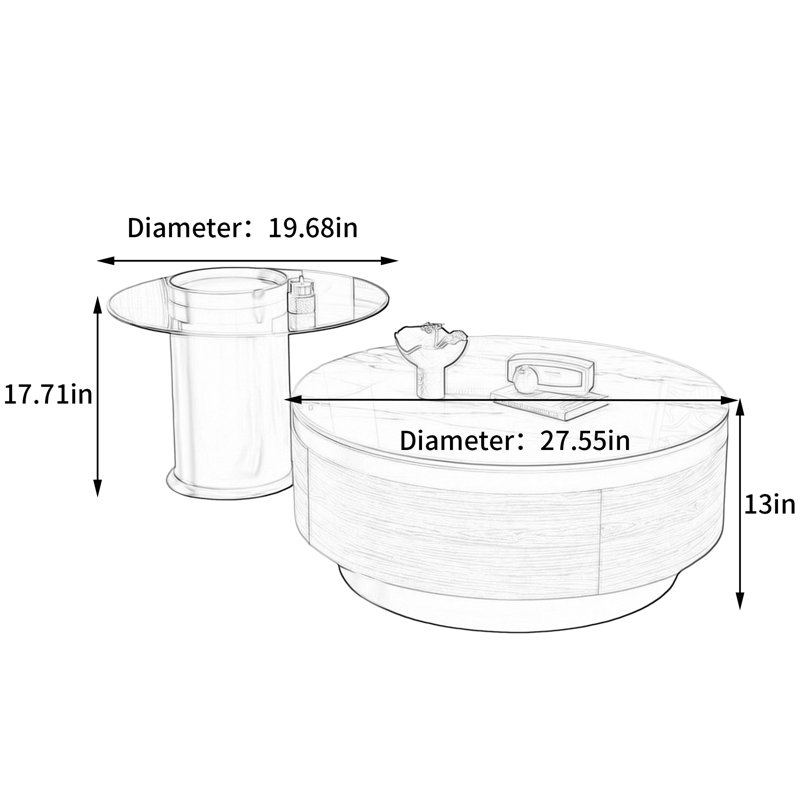 Table basse French Minimalist Luxury