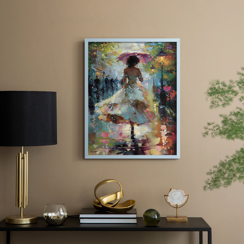 Reproduction encadrée WOMEN Series CMXI - bois massif, H 11 po x l 9 po, Bleu