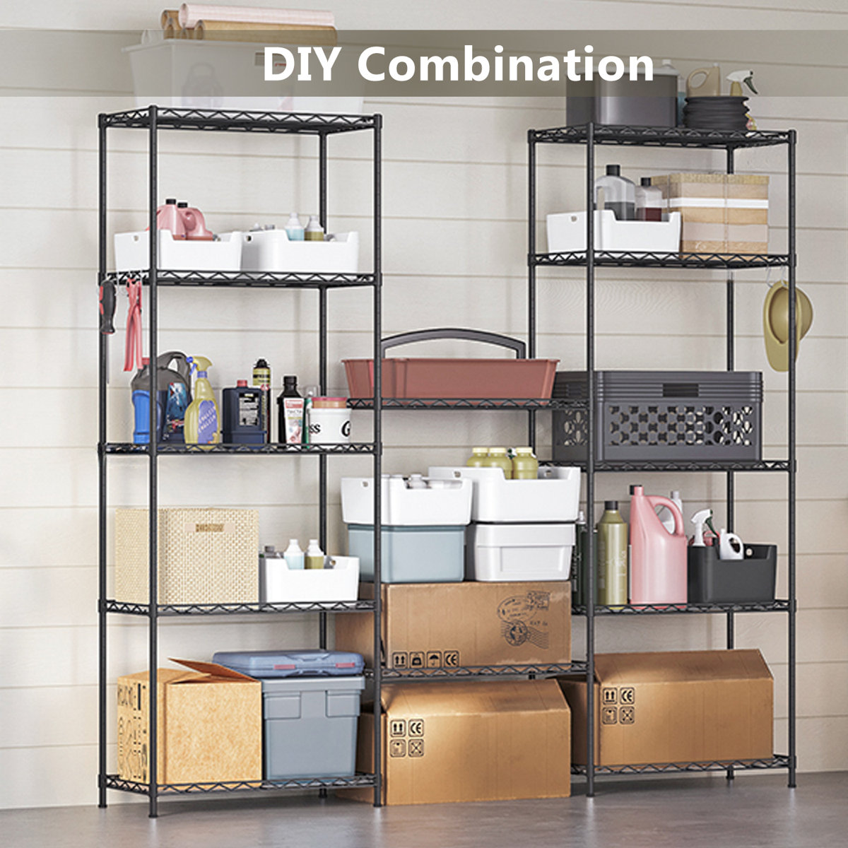 Rebrilliant Augustine 6-Shelf Adjustable Storage Shelving Unit Steel ...