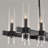16-Light Modern Farmhouse Linear Chandelier with Clear Glass Shades-2051837344