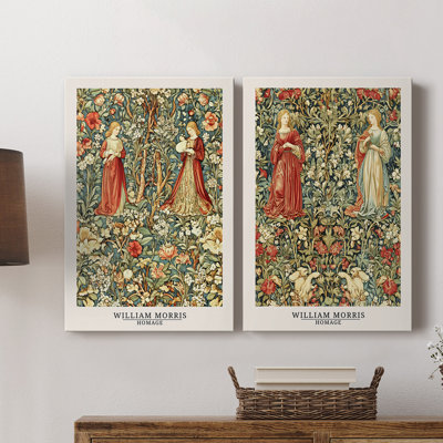 Toile tendue avec châssis de la meilleure qualité de la série DORCLIS de la collection Wm-morris-Prêt à accrocher