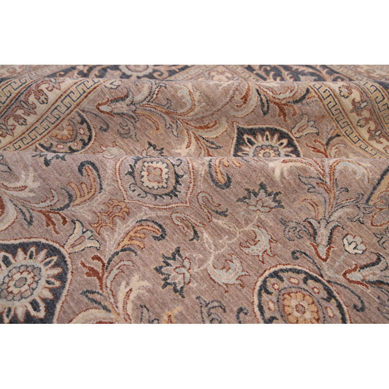 Ziegler Hand-Knotted High-Quality Beige/Dark Gray Area Rug