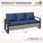 Creal 75.2'' Wide Reversible Wicker Patio Sofa with Cushions-1813055538