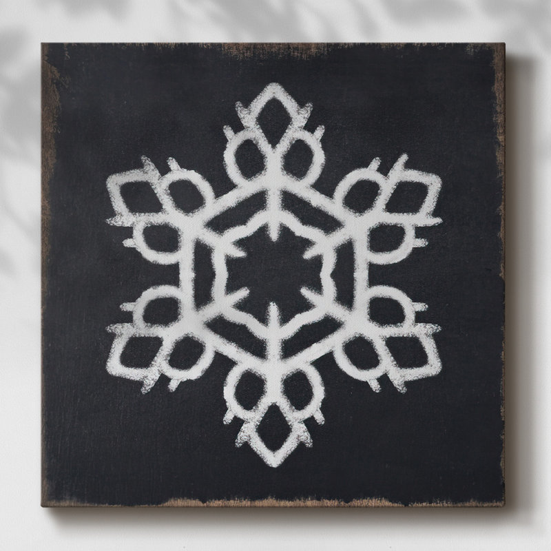 «Chalkboard Snowflake II», reproduction sur toile tendue, H 16 po x l 16 po x P 1,5 po