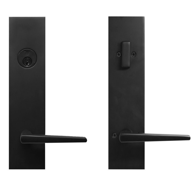 Ensemble d'entrée à cylindre simple avec levier Philtower, Noir mat