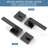 NIERBO Matte Black Handle with Lever and Deadbolt Entry Set