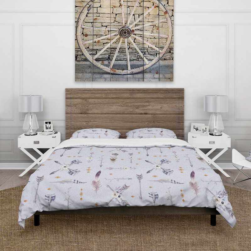 Ensemble de housse de couette bohémien Raen Boho, Housse de couette simple + 1 taie décorative stan