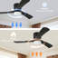 42" Solid Wood Ceiling Fan With Light-Flush Mount, Dc Motor-900152504