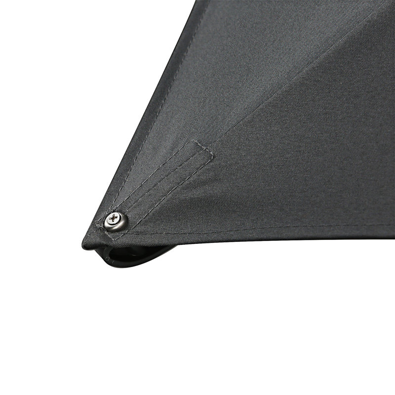 Parasol suspendu en porte-à-faux, L 9,82 po x P 9,82 po, Gris