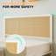 Grand lit en rotin - blanc, cadre en métal Boho-702671978