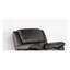 Fauteuil inclinable manuel noir transitionnel avec accoudoirs coussinés et garniture en welt - Meubles de salon