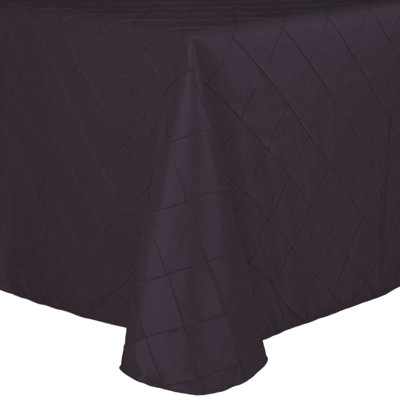 Everly Quinn - Embroidered Pintuck Taffeta Tablecloth Lavender Wisteria
