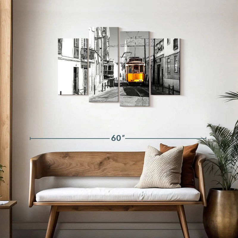 Mehar Pop Lisbon Yellow Tram, 27" H x 43" W