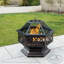 Auzenne Hexagon Iron Wood Burning Fire Pit