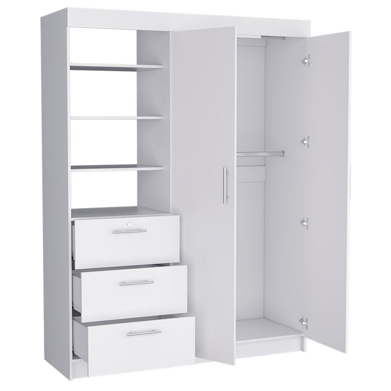 Armoire Rumanu, chambre à coucher, Blanc