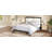 Solid Wood Platform Bed Frame with Velvet Upholstered Headboard-1281958925-1281958926