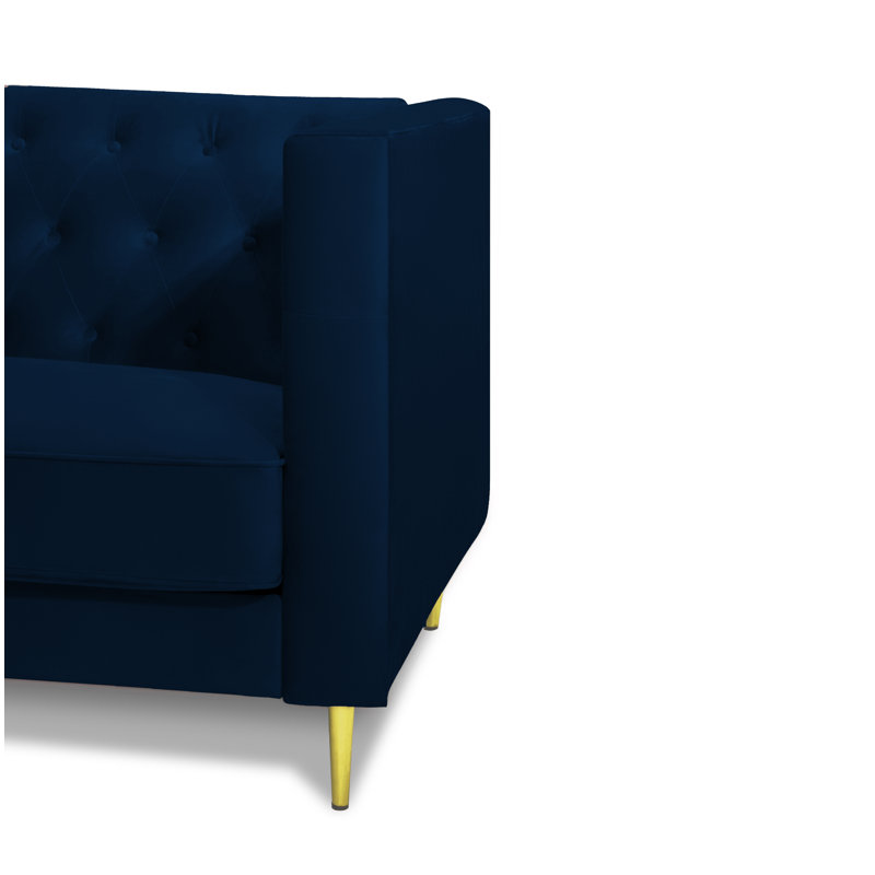 Burgeo 3 Seater Sofa, Blue Velvet