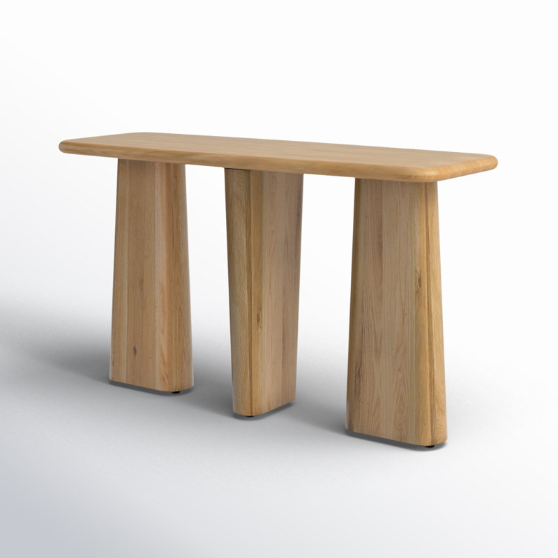 Daily 52'' Solid Wood Console Table, Natural Wood
