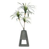 38" Real Touch Artificial Yucca Tree In Modern Planter - Cute Yucca Tree In A Grey Contemporary Pot