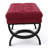 Chic Red Fabric With Diamond Stitching And Stylish Half-Circle Legs Stunning Modern Design Classic Button Tufting