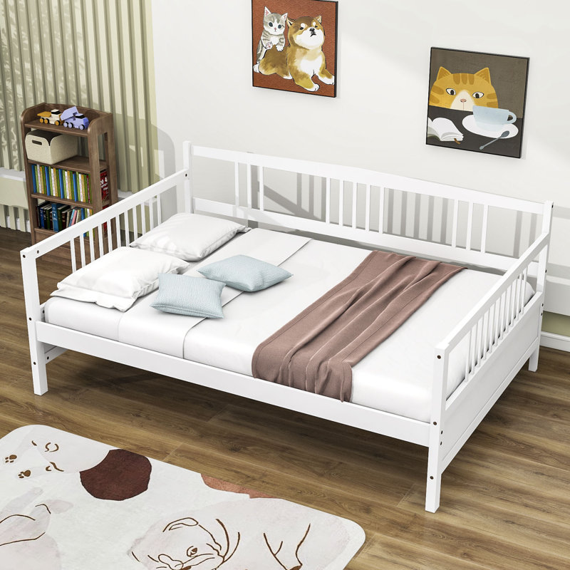 Lit de jour en bois Dywane, Double, Blanc