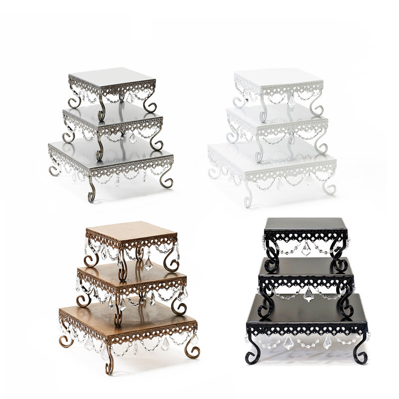 Présentoir à gâteaux 3 pièces Putney, Argent