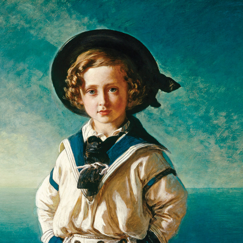 Albert Edward, Prince of Wales, 1846 Framed Print on Canvas, 20" H x 16.25" W x 1.875" D