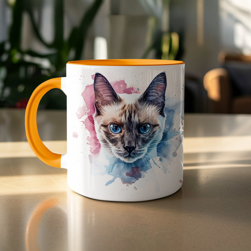 Ceramic Coffee Mug, 1, Orange