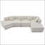 Canapé modulaire moderne en L de 140 po sans assemblage requis-134391421