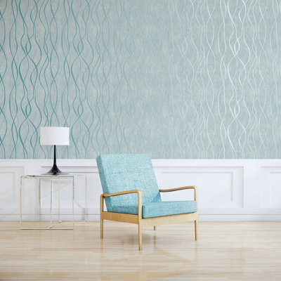 Robbin 10m x 53cm Textured Metallic Finish Non-pasted Wallpaper Roll