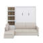 Grand lit escamotable avec canapé et tablettes-763043259