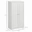 Armoire de rangement pour garde-manger, armoire de cuisine autoportante avec 2 portes, tablettes réglables pour la salle à manger