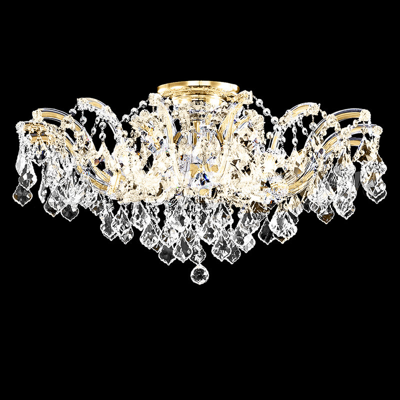 Maria Theresa Grand 6 - Light Semi Flush Mount, Gold Lustre