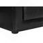 Table de chevet, table de chevet, bout, côté, lampe, tiroir de rangement, chambre à coucher, revêtement, aspect cuir noir, transitionnel-1258384602