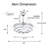 Orren Ellis 42" DIY Shade Retractable Ceiling Fan with LED Lights and Remote-304772254
