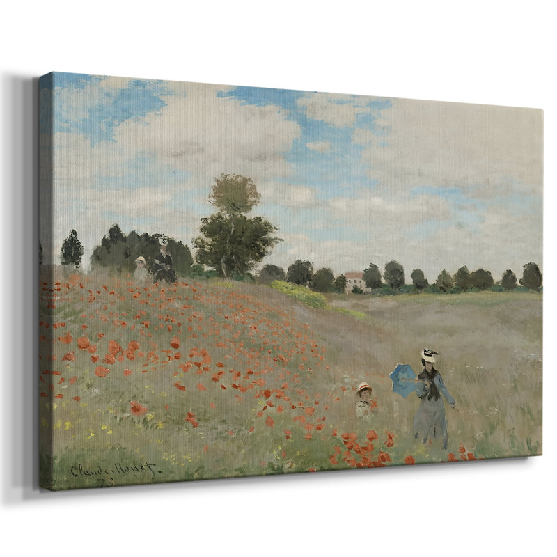 Coquelicots à Argenteuil (Les Coquelicots) - Claude Monet - Toile tendue avec châssis - 1873, 18 x 27