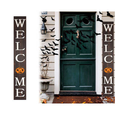 My Door Decor 36 in. x 80 in. Happy Halloween Skeletons Front Door