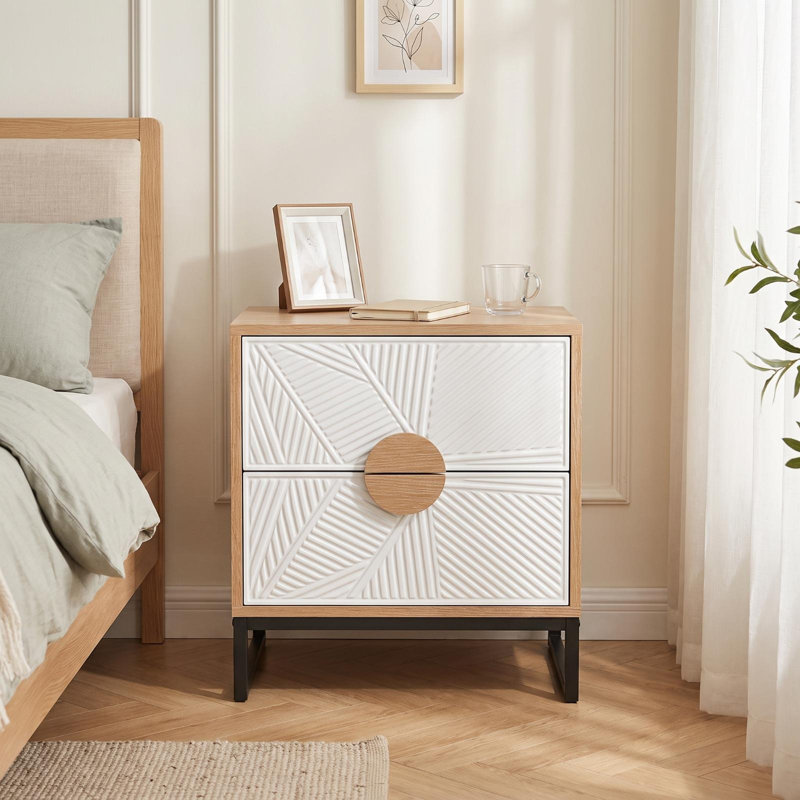 Sahan 20.8" H 2-Drawer Manufactured Wood Nightstand, Individual