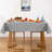 Waterproof Checkered Vinyl Tablecloth with Flannel Backing 60"x 84" Grey Rectangle