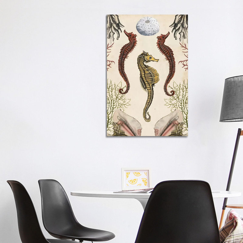 Antiquarian Menagerie: Seahorse by Naomi McCavitt - Wrapped Canvas Gallery-Wrapped Canvas Giclée