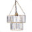 12"W 1-Light Glass and Metal Pendant