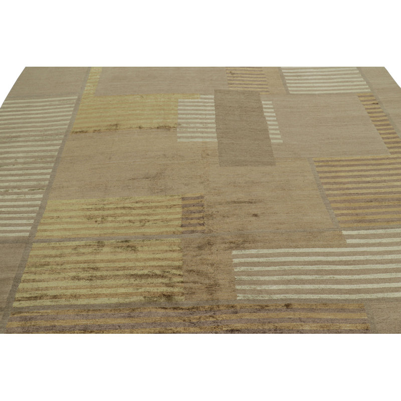 Rug & Kilim’S Modern Geometric Rug In Brown Tones