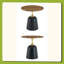 Table basse de table d'appoint circulaire de 23,6 pouces, table de salon à base en métal, décoration simple et moderne en grain-1696962958
