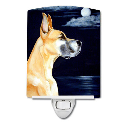Fawn Great Dane Moonlight Stroll Ceramic Night Light