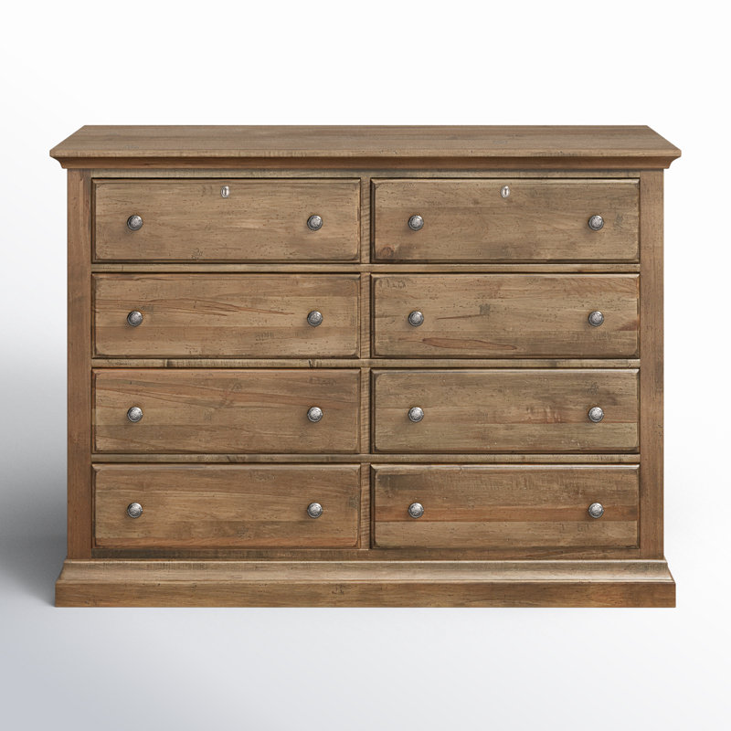 Dark Sable Solid Wood Double Dresser with Soft Close Drawers