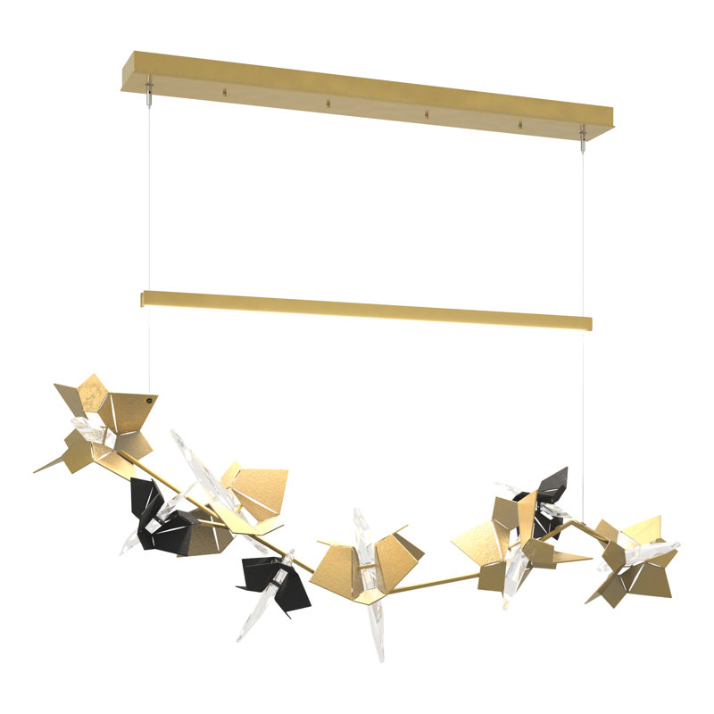 Belladonna Kitchen Island LED Pendant with Crystal Accents, Oil Rubbed Bronze, Black