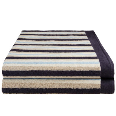 100% Long Staple Combed Cotton Striped Bath Sheets