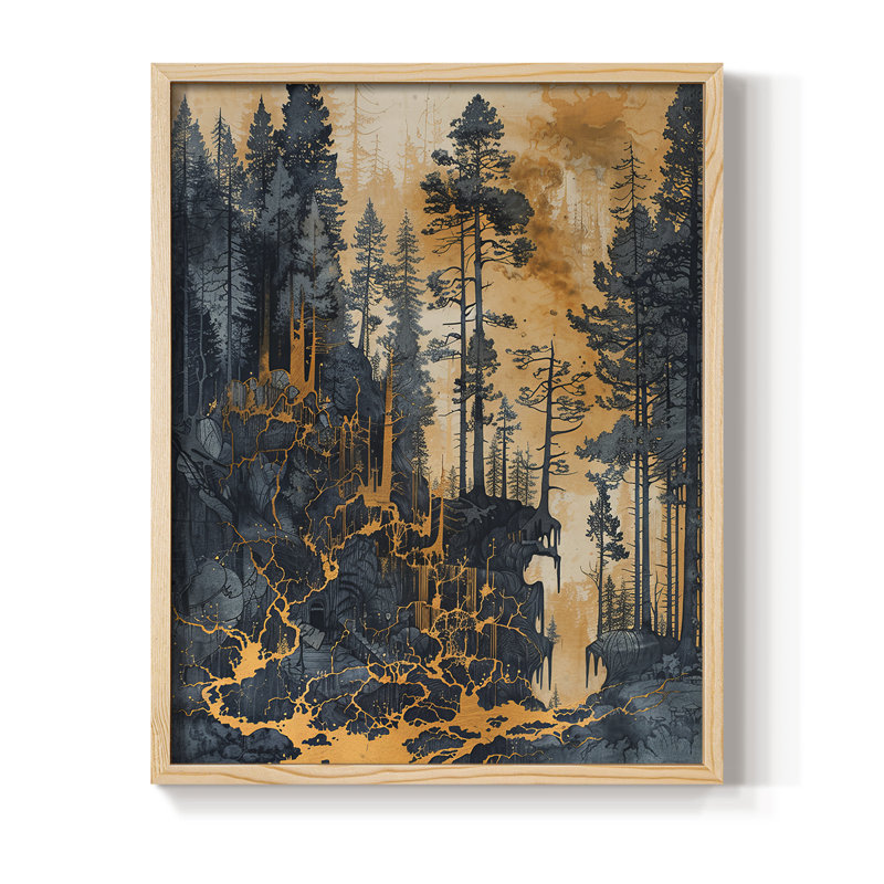 «Christmas Holiday Art» DCXLI, reproduction d'art encadrée - bois massif, H 30 po x l 24 po, Naturel